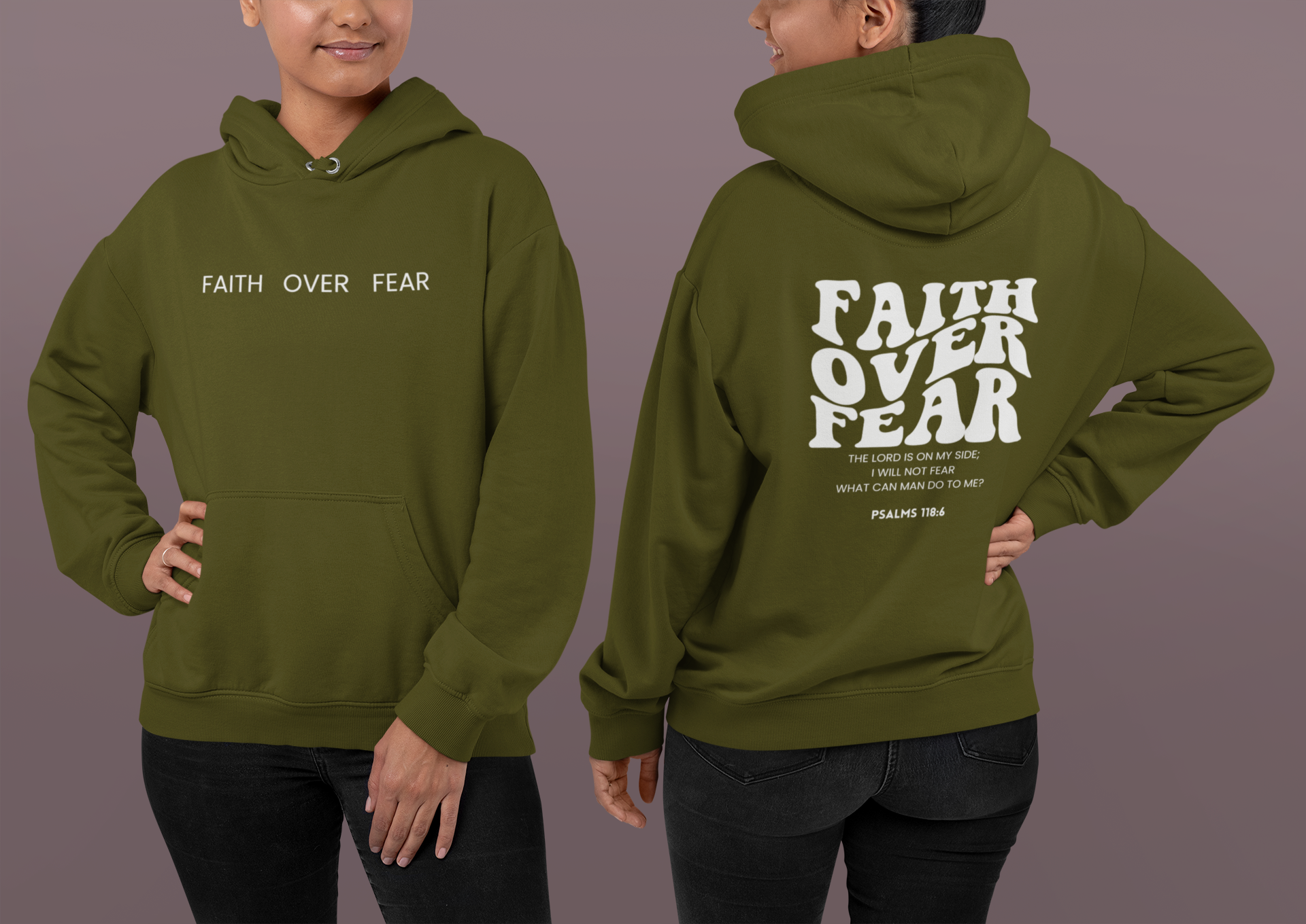 Faith over Fear Hoodies
