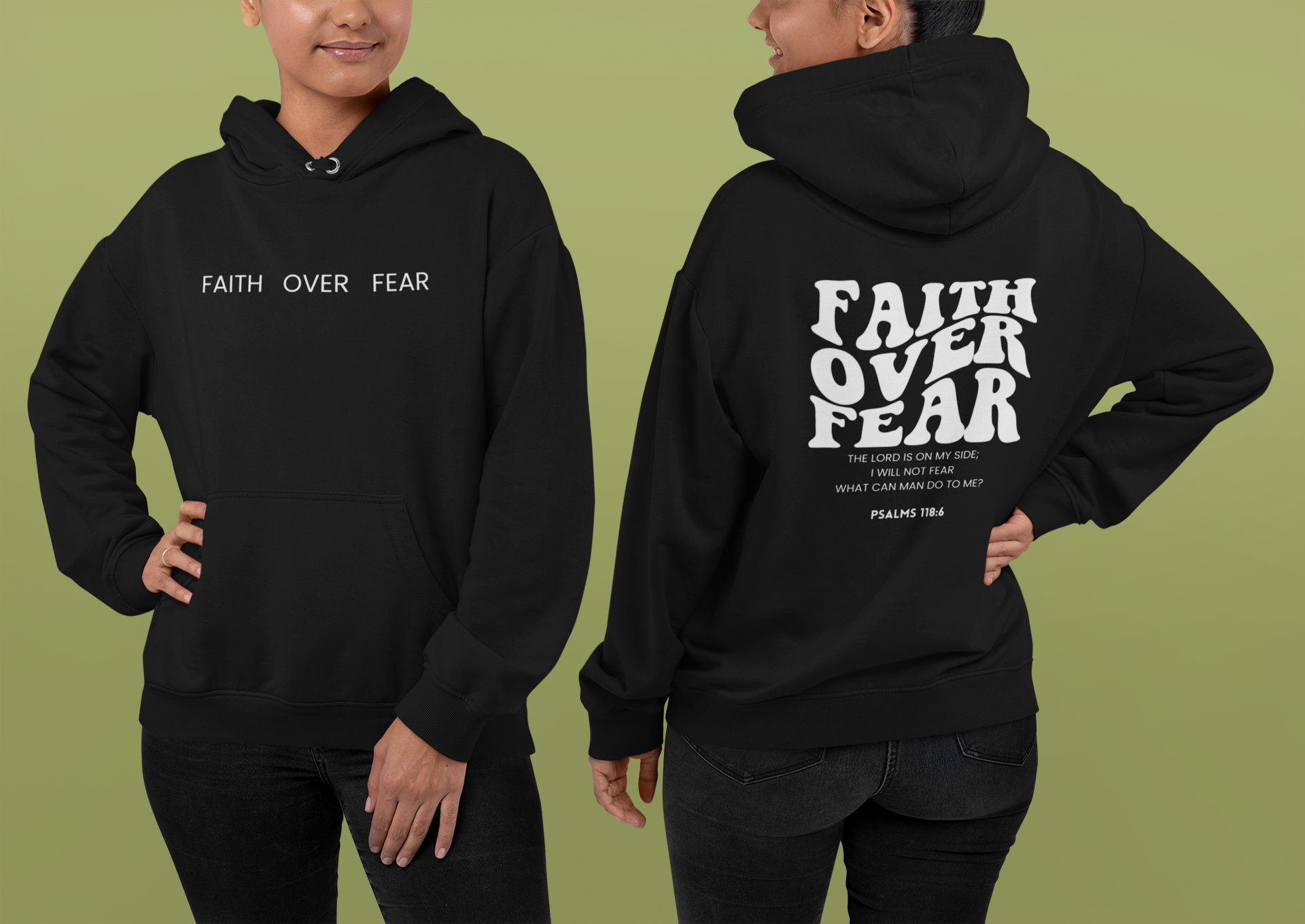 Faith over Fear Hoodies